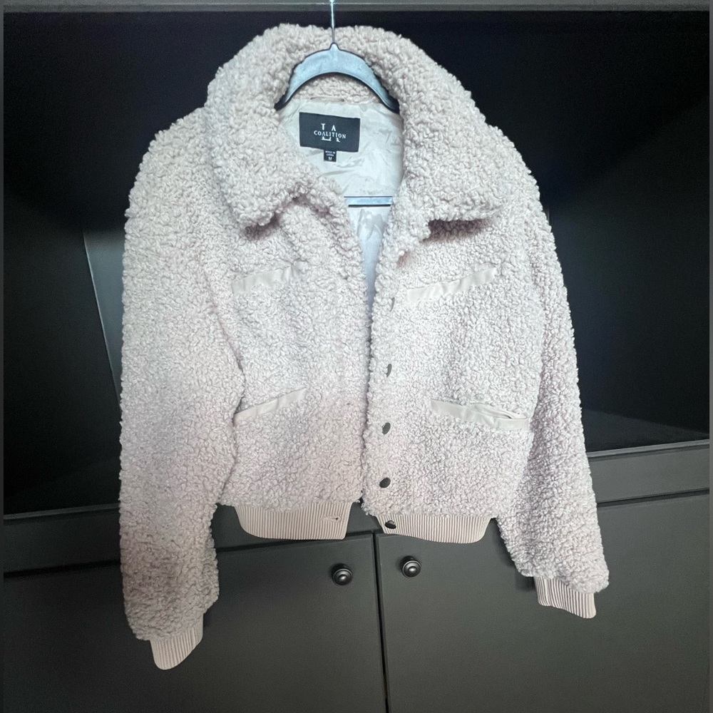 Fuzzy Button Up Jacket - image 1